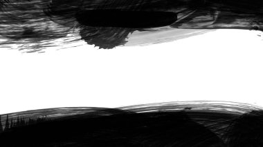 Siyah fırça darbesi dokusu. Grunge soyut elle boyanmış element. 