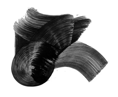 Siyah fırça darbesi ve doku. Grunge vektör soyut el boyalı element. Altı çizili ve sınır tasarımı.