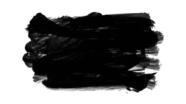 Siyah fırça darbesi ve doku. Grunge soyut elle boyanmış elementler. Altı çizili ve sınır tasarımı.