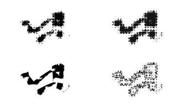 Siyah fırça darbesi ve doku. Grunge soyut elle boyanmış elementler. 