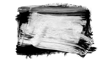 Siyah fırça darbesi ve doku. Grunge vektör soyut el boyalı element. Altı çizili ve sınır tasarımı.