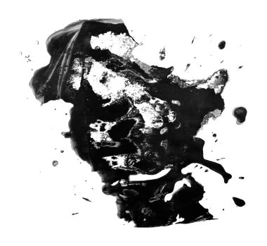 Siyah fırça darbesi ve doku. Grunge vektör soyut el boyalı element. Altı çizili ve sınır tasarımı.