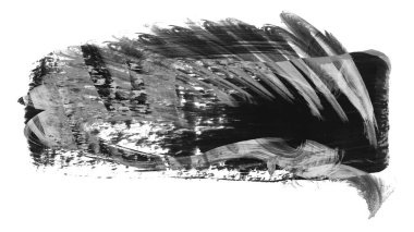 beyaz arkaplanda siyah mürekkep fırçası darbeleri