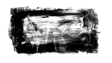 beyaz arkaplanda siyah mürekkep fırçası darbeleri