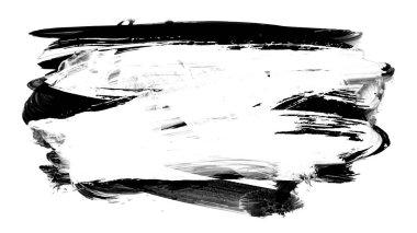 beyaz arkaplanda siyah mürekkep fırçası darbeleri