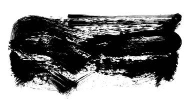 Siyah fırça darbesi ve doku. Grunge soyut elle boyanmış elementler. Altı çizili ve sınır tasarımı.