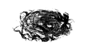 beyaz arkaplanda siyah mürekkep fırçası darbeleri