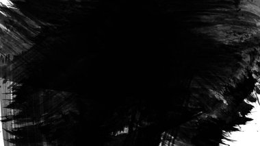 beyaz arkaplanda siyah mürekkep fırçası darbeleri