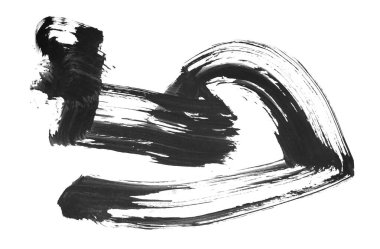 Siyah fırça darbesi ve doku. Grunge soyut elle boyanmış elementler. Altı çizili ve sınır tasarımı.