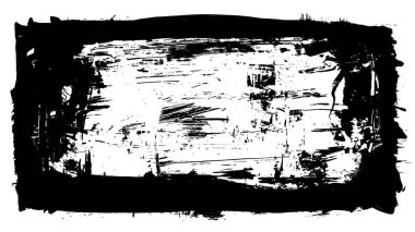 beyaz arkaplanda siyah mürekkep fırçası darbeleri