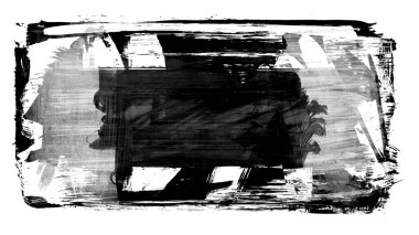 beyaz arkaplanda siyah mürekkep fırçası darbeleri