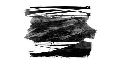 beyaz arkaplanda siyah mürekkep fırçası darbeleri