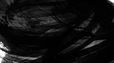 beyaz arkaplanda siyah mürekkep fırçası darbeleri