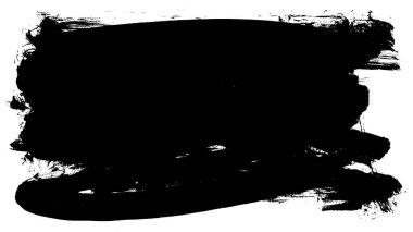 Siyah fırça darbesi dokusu. Grunge soyut elle boyanmış element. 