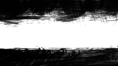 beyaz arkaplanda siyah mürekkep fırçası darbeleri