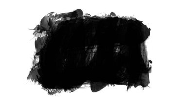beyaz arkaplanda siyah mürekkep fırçası darbeleri