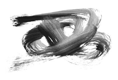 Siyah fırça darbesi ve doku. Grunge soyut elle boyanmış elementler. Altı çizili ve sınır tasarımı.