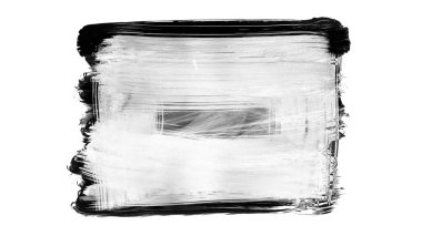 Siyah fırça darbesi ve doku. Grunge vektör soyut el boyalı element. Altı çizili ve sınır tasarımı.