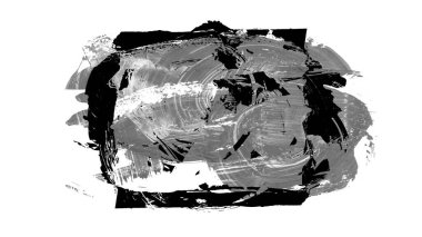 Siyah fırça darbesi ve doku. Grunge soyut elle boyanmış elementler. 