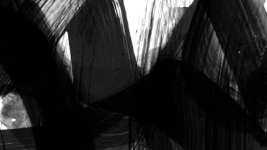 Siyah fırça darbesi ve doku. Grunge soyut elle boyanmış elementler. Altı çizili ve sınır tasarımı.