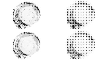 beyaz arkaplanda siyah grunge mürekkep fırça darbeleri