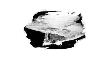 Siyah fırça darbesi ve doku. Grunge soyut elle boyanmış elementler. Altı çizili ve sınır tasarımı.