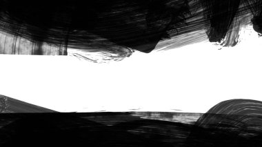 Siyah fırça darbesi dokusu. Grunge soyut elle boyanmış element. 