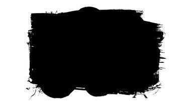 Beyaz arkaplanda izole edilmiş siyah fırça seti