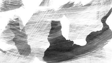 Siyah fırça darbesi ve doku. Grunge soyut elle boyanmış elementler. 