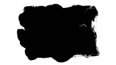 Beyaz arkaplanda izole edilmiş siyah fırça seti