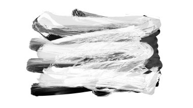 Siyah fırça darbesi ve doku. Grunge soyut elle boyanmış elementler. 