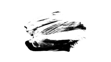 Siyah fırça darbesi ve doku. Grunge soyut elle boyanmış elementler. Altı çizili ve sınır tasarımı.