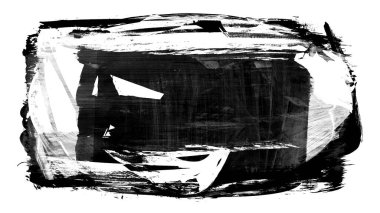 Siyah fırça darbesi ve doku. Grunge soyut elle boyanmış elementler. Altı çizili ve sınır tasarımı.