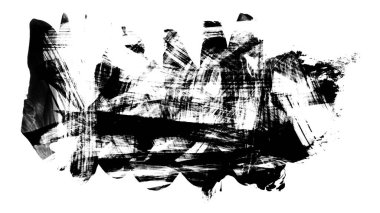 Siyah fırça darbesi ve doku. Grunge soyut elle boyanmış elementler. Altı çizili ve sınır tasarımı.