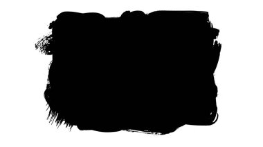 Beyaz arkaplanda izole edilmiş siyah fırça seti