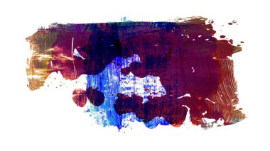 Siyah ve renkli boya karışımı, fırça darbesi ve doku. Grunge soyut elle boyanmış elementler. 