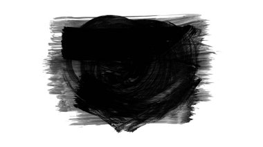 Siyah fırça darbesi dokusu. Grunge soyut elle boyanmış element. 