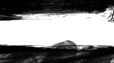 Siyah fırça darbesi dokusu. Grunge soyut elle boyanmış element. 