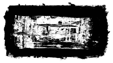 Siyah fırça darbesi dokusu. Grunge soyut elle boyanmış element.