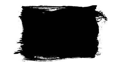 Beyaz arkaplanda izole edilmiş siyah fırça seti