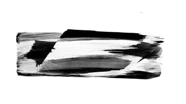 beyaz arkaplanda siyah grunge mürekkep fırçası darbesi