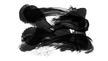 Siyah fırça darbesi ve doku. Grunge vektör soyut el boyalı element. Altı çizili ve sınır tasarımı.