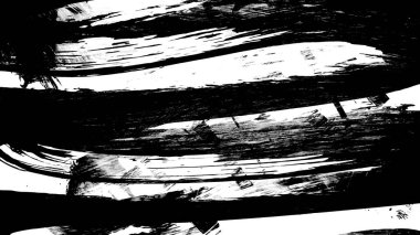 Siyah fırça darbesi ve doku. Grunge soyut elle boyanmış elementler. Altı çizili ve sınır tasarımı.