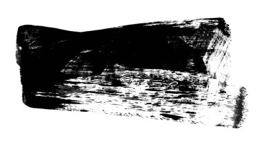 Siyah fırça darbesi ve doku. Grunge soyut elle boyanmış elementler. Altı çizili ve sınır tasarımı.