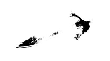 Siyah fırça darbesi ve doku. Grunge soyut elle boyanmış elementler. Altı çizili ve sınır tasarımı.