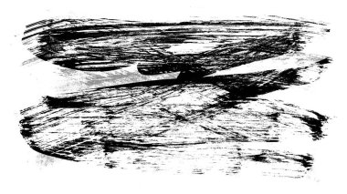 Siyah fırça darbesi ve doku. Grunge vektör soyut el boyalı element. Altı çizili ve sınır tasarımı.