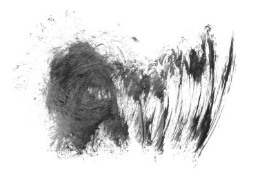 Beyaz arkaplanda mürekkep fırçası darbeleri