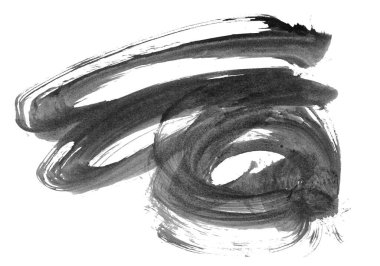 Siyah fırça darbesi ve doku. Grunge soyut elle boyanmış elementler. Altı çizili ve sınır tasarımı.