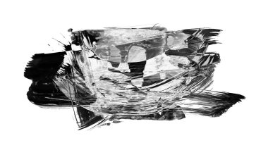 Siyah fırça darbesi ve doku. Grunge soyut elle boyanmış elementler. Altı çizili ve sınır tasarımı.