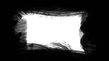 Siyah fırça darbesi ve doku. Grunge soyut elle boyanmış elementler. 